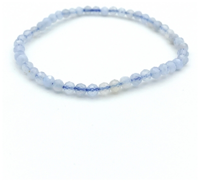 Natura Square Bracelet Facettes Calcédoine Bleue 1 Unité