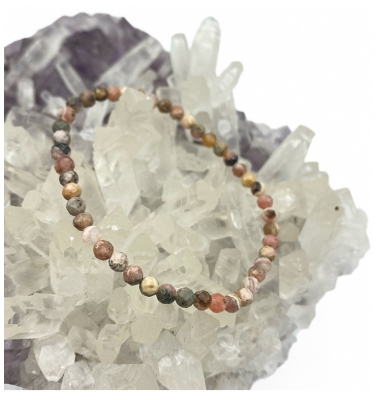 Natura Square Bracelet Facettes Rhodochrosite 1 Unité