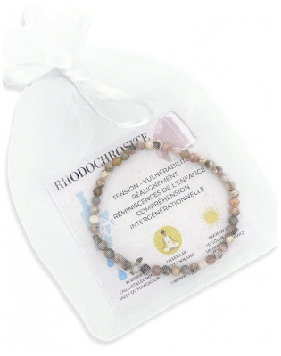 Natura Square Bracelet Facettes Rhodochrosite 1 Unité