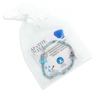 Natura Square Bracelet Facettes Apatite Bleue 1 Unité