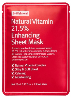 By Wishtrend Masque pour le Visage Vitamines Naturelles 21,5% 23 ml