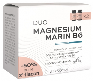 Phytalessence Magnésium Marin B6 Lot de 2 x 60 Unités