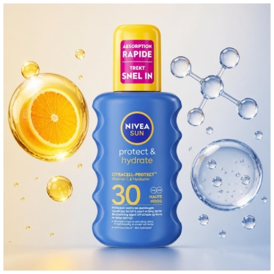 Nivea Sun Protect & Hydrate Lait Solaire Spray SPF 30 Corps 200 ML