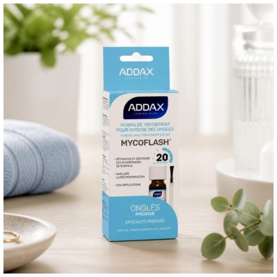 Addax Mycoflash Vernis Traitement Mycose des Ongles Mains et Pieds 5 ML