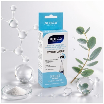 Addax Mycoflash Stylo Traitement Mycose des Ongles Mains et Pieds 4 ML