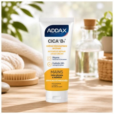 Addax Cica+ B5 Crème Réparatrice Intense Mains Très Sèches 50 ML
