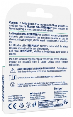 Respimer Filtres Pour Mouche Bébé 20 Unités / Dispo 15/09/2021