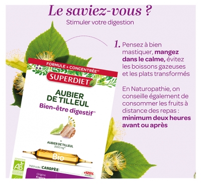 Superdiet Aubier de Tilleul Bio 20 Ampoules de 10 ml