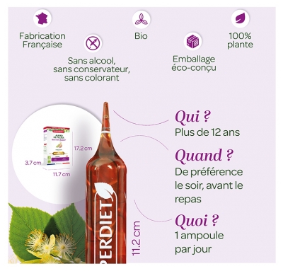 Superdiet Aubier de Tilleul Bio 20 Ampoules de 10 ml