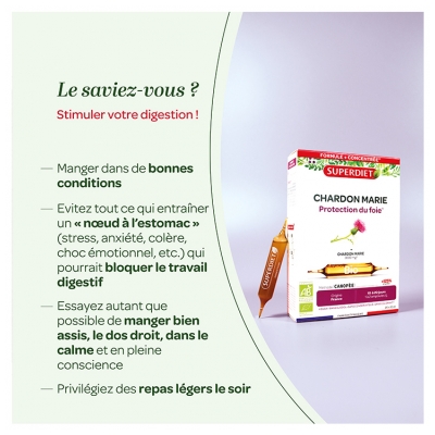 Superdiet Chardon Marie Bio - 20 Ampoules de 10 ml