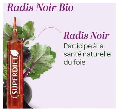 Superdiet Pur Jus Radis Noir Bio 20 Unités