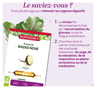 Superdiet Pur Jus Radis Noir Bio 20 Unités