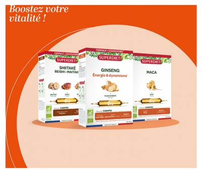 Superdiet Ginseng Énergie & Dynamisme Bio 20 Unités