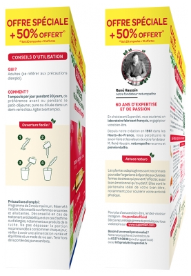 Superdiet Ginseng Gelée Royale Acérola Bio 20 Ampoules + 10 Ampoules Offertes
