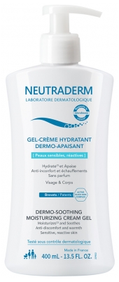 Neutraderm Gel-Crème Hydratant Dermo-Apaisant Peaux Sensibles et Réactives 400 ml