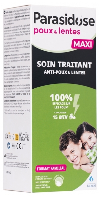 Parasidose Poux-Lentes Soin Traitant 15 minutes 200 ml