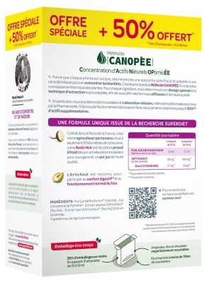 Superdiet Radis Noir Artichaut Digestion Bio 20 Ampoules + 10 Ampoules OFFERTES