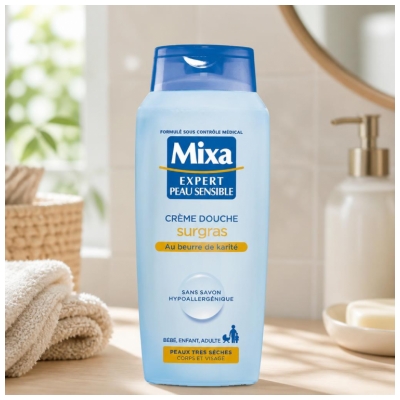 Mixa Crème Douche Surgras au Beurre de Karité 400 ML