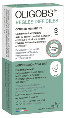 Laboratoire CCD Oligobs Règles Difficiles Confort Menstruel 3 Cycles