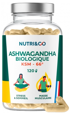 Nutri&Co Ashwagandha Bio Ksm-66® Stress Sommeil & Musculation 120 Gélules