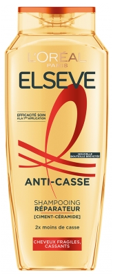 L'Oréal Paris Elseve Anti-Casse Shampoing Réparateur Cheveux Fragiles et Cassants 300 ml