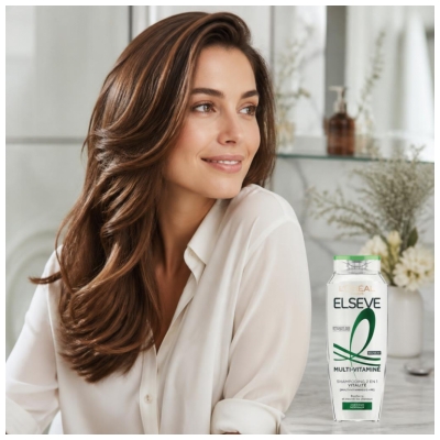 L'Oréal Paris Elseve Multi-Vitaminé Shampoing 2en1 Vitalité Cheveux Normaux 300 ml