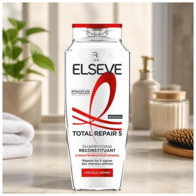 L'Oréal Paris Elseve Total Repair 5 Shampoing Reconstituant Cheveux Abîmés 300 ml
