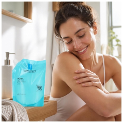 La Roche-Posay Lipikar Surgras Crème Lavante Anti Dessèchement Éco Recharge de 400 ML