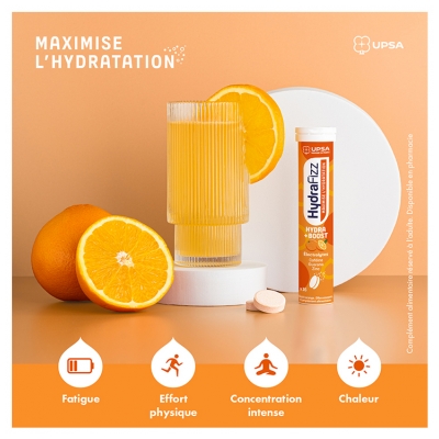 UPSA Hydrafizz Hydra+Boost 16 Unités Effervescentes