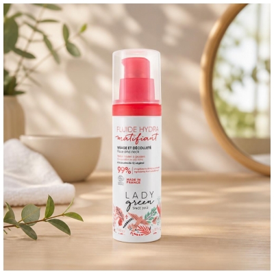 Lady Green Fluide Hydra Matifiant Décolleté & Visage 40 ml