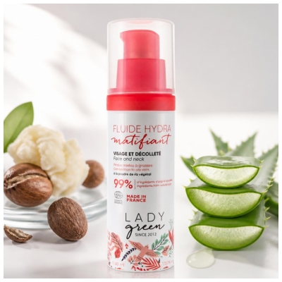 Lady Green Fluide Hydra Matifiant Décolleté & Visage 40 ml