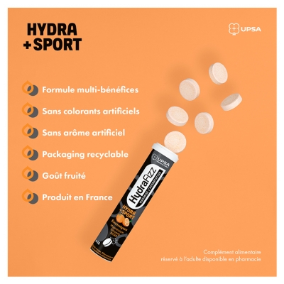 UPSA Hydrafizz Hydra+Sport 16 Unités Effervescentes