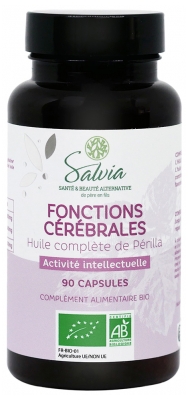 Salvia Nutrition Huile Complète de Périlla Bio 90 Capsules