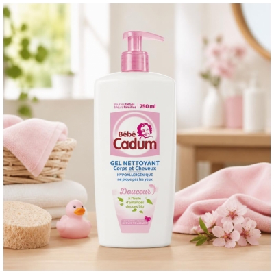 Cadum Bébé Cadum Gel Nettoyant Douceur Corps et Cheveux 750 ml
