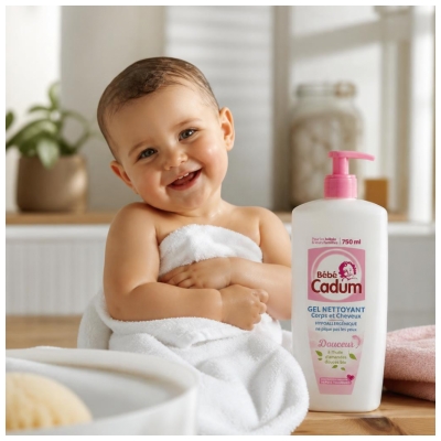 Cadum Bébé Cadum Gel Nettoyant Douceur Corps et Cheveux 750 ml