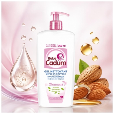 Cadum Bébé Cadum Gel Nettoyant Douceur Corps et Cheveux 750 ml