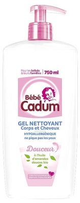 Cadum Bébé Cadum Gel Nettoyant Douceur Corps et Cheveux 750 ml