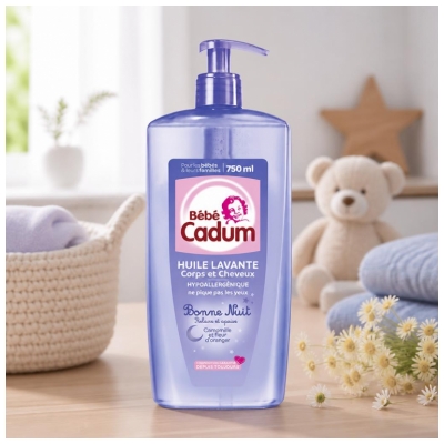 Cadum Bébé Cadum Huile Lavante Bonne Nuit Corps et Cheveux 750 ml