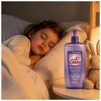 Cadum Bébé Cadum Huile Lavante Bonne Nuit Corps et Cheveux 750 ml
