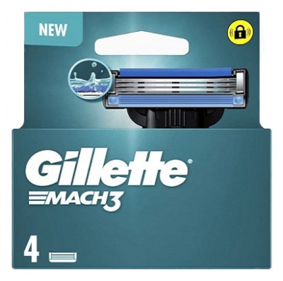 Gillette Mach3 4 Lames de Rasoir 
