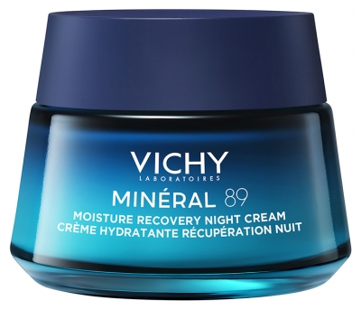 Vichy Minéral 89 Crème Hydratante Récupération Nuit Tous Types de Peaux 50 ml