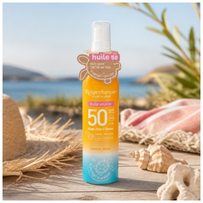 Respectueuse Huile Solaire SPF50 100 ML