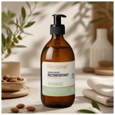 Florame Savon Liquide Réconfortant Amande Biologique 500 ML