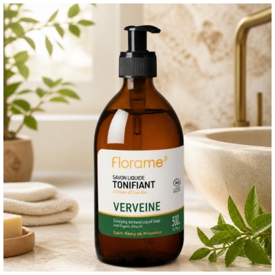 Florame Savon Liquide Tonifiant Verveine Biologique 500 ML