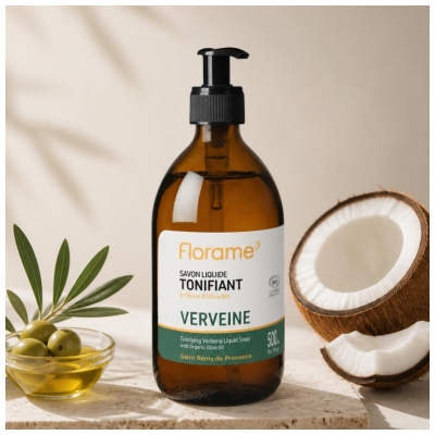 Florame Savon Liquide Tonifiant Verveine Biologique 500 ML