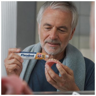 Fixodent Pro Plus Crème Adhésive Fixation Forte Goût Neutre 40 Grammes