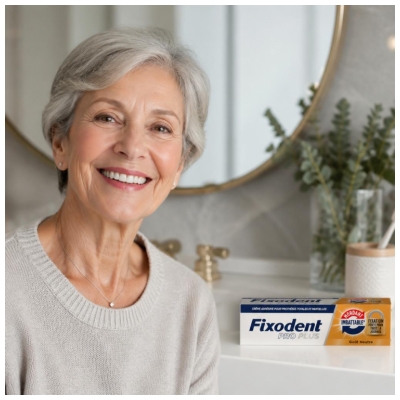 Fixodent Pro Plus Crème Adhésive Fixation Forte Goût Neutre 40 Grammes