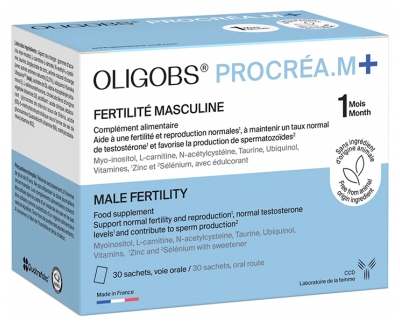 Laboratoire CCD Oligobs Procréa.M+ Fertilité Masculine 30 Sachets