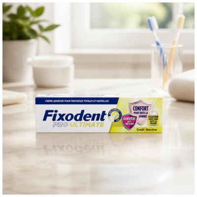 Fixodent Pro Ultimate Crème Adhésive Goût Neutre 40 Grammes
