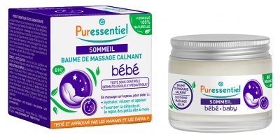 Puressentiel Baume de Massage Calmant Bébé Détente Aux 3 Huiles Essentielles - 30 ml